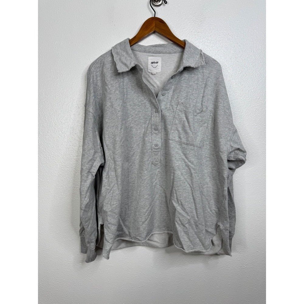 Aerie Gray Pullover Sweatshirt Size Medium